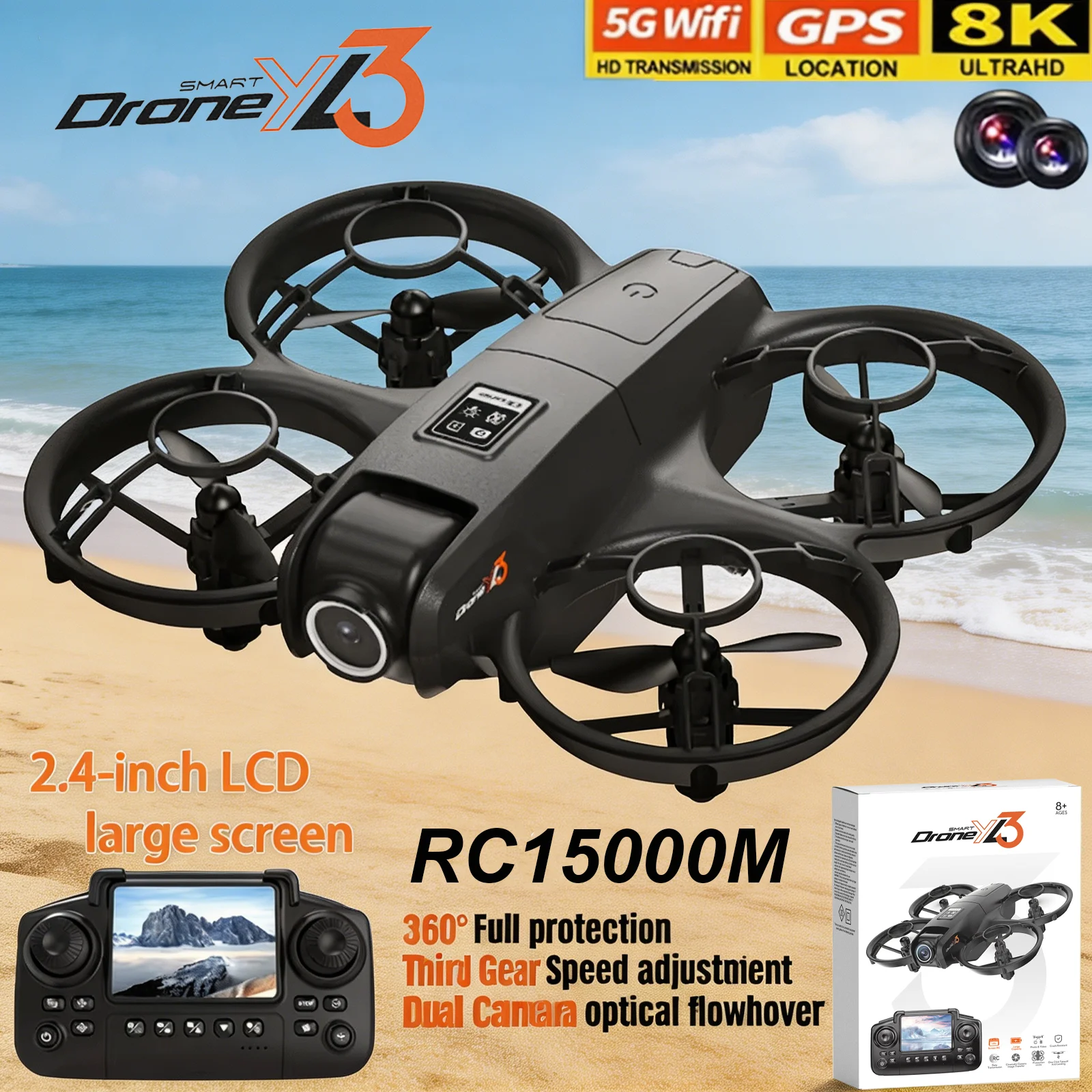 New YL3 RC Drone 8K 1080P Wide - Drone Camera Wide Angle recension och pris